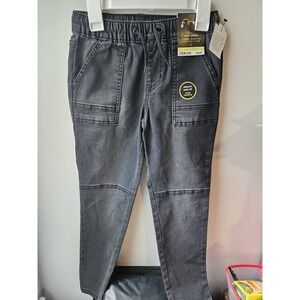 Boys ART Class Black Super Skinny Jogger Pants Size 7 Adjustable Waist